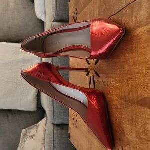 SCHUTZ Metallic Red Pointed Heels